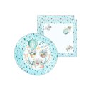 Ver imagem 1 de Kit Sousplat + Guardanapo Páscoa Balão/azul Coração - 2 Peças - com Base