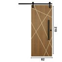 Ver imagem 3 de Porta de Correr Agatha Trilho Soft Pux. Barra Chata Preto 82 X 2.10 Lado Esquerdo – Hale