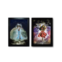 Kit Quadros Orixás Ogum Oxossi Obaluaê Iemanjá Iansã E Oxum 6 Peças - 2