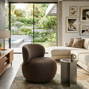 Ver imagem 2 de Poltrona Decorativa Aimê Premium Bouclé Marrom Escuro Sala Dekorien