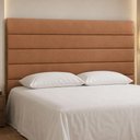 Ver imagem 1 de Cabeceira Queen Veso para Cama Box Fixação no Box Estrutura Madeira Maciça Revestimento Courino