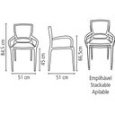 Ver imagem 1 de Cadeira Plastica Monobloco com Bracos Sofia Marrom