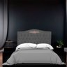 Cabeceira Kate Estofada para Cama Box King 1,95 Veludo Cinza Grafite Bz Home Decor - 6