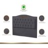 Cabeceira Kate Estofada para Cama Box King 1,95 Veludo Cinza Grafite Bz Home Decor - 5