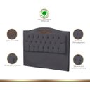 Ver imagem 5 de Cabeceira Kate Estofada para Cama Box King 1,95 Veludo Cinza Grafite Bz Home Decor