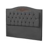 Cabeceira Kate Estofada para Cama Box King 1,95 Veludo Cinza Grafite Bz Home Decor - 3
