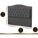 Ver imagem 4 de Cabeceira Kate Estofada para Cama Box King 1,95 Veludo Cinza Grafite Bz Home Decor