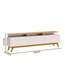Ver imagem 4 de Rack para Sala Tv até 60 Polegadas 3 Gavetas 2.6 Off White Nature Classic Mais Imcal