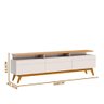 Rack para Sala Tv até 60 Polegadas 3 Gavetas 2.6 Off White Nature Classic Mais Imcal - 4