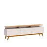 Rack para Sala Tv até 60 Polegadas 3 Gavetas 2.6 Off White Nature Classic Mais Imcal - 2