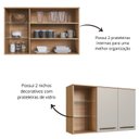 Ver mais imagens de Cozinha Modulada Completa 7 Peças com Cristaleira 12 Portas 2 Gavetas Isabelle Bege/Freijó/Arenas