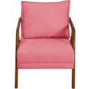 Ver imagem 3 de Kit 2 Poltrona Decorativa para Sala Recepção Consultório Reforçada em Madeira Maciça Shine Suede