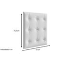 Ver imagem 2 de Multiuso de Quarto Bebê Kit Capitonê Courano P/ Berço Retrô Bege - Peroba