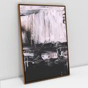 Ver imagem 1 de Quadro Decorativo em Canvas Abstrato Black White TaColado Moldura Flutuante 4,5cm Freijó 60 x 40cm
