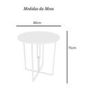 Ver imagem 4 de Mesa Redonda Dourada 80cm Tampo Madeira Imbuia Industrial