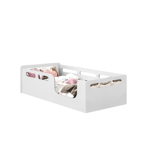 Cama MDF Montessori Juvenil Branco Potente