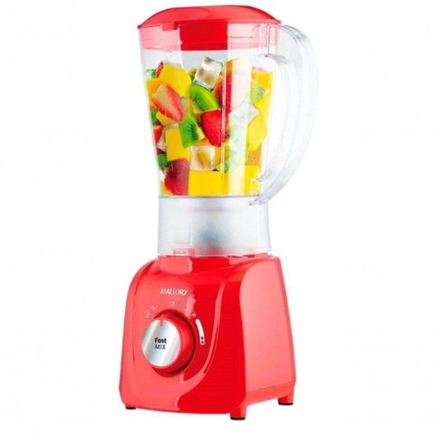 Liquidificador 520W Mallory 2 Velocidades Laminas em Inox Vermelho 110V