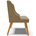 Ver imagem 6 de Poltrona Decorativa Pés Palito de Madeira Firenze Suede Nude/Natural - Gran Belo
