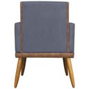 Ver imagem 5 de Kit 2 Poltronas Decorativas Lis Corino e Suede Cores Pé Palito 30cm - Cinza, Suede/corino
