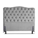 Ver imagem 2 de Cabeceira para Cama Box Solteiro 0,9 m Realeza:Suede Cinza Claro