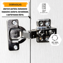 Ver imagem 5 de Armário Multiuso 2 Portas com Chave e 4 Prateleiras com Nicho e Suporte para Vassoura Caribe Branco