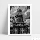 Ver imagem 2 de Quadro Decorativo Monumento Cidade Berlim em Moldura Caixa Tacolado Moldura Caixa 3cm Preta com Vidr