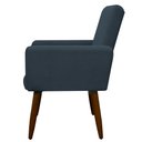 Ver imagem 4 de Kit 2 Poltronas Decorativa Sala e Quarto Nina Suede Herrero:azul Marinho
