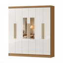 Ver imagem 2 de Guarda Roupa Casal com Espelho 6 Portas 2 Gavetas Lyon Yescasa Cinamomo/Off White