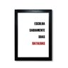 Quadro Decorativo Frases Batalhas 45x33cm Moldura Preta - 1