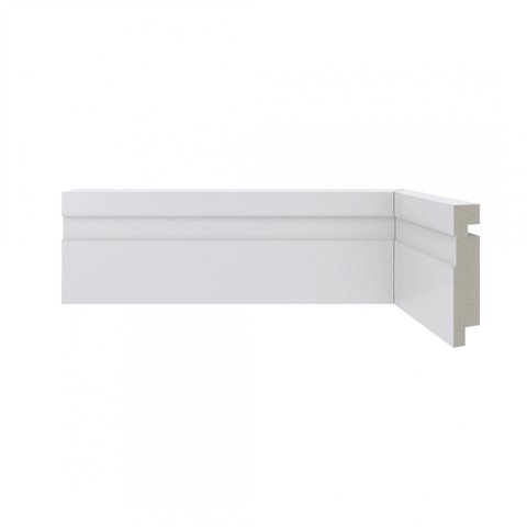 Rodapé de Poliestireno 7cm x 16mm x 2,40m Frisado Moderna 456 Santa Luzia Branco