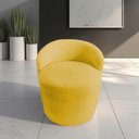 Ver imagem 1 de Poltrona Decorativa Yara Orgânica Couro Amarelo
