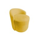 Ver imagem 2 de Poltrona Decorativa Yara Orgânica Couro Amarelo