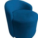 Ver mais imagens de Kit Namoradeira + 2 Poltronas Yara Orgânica Couro Azul Marinho