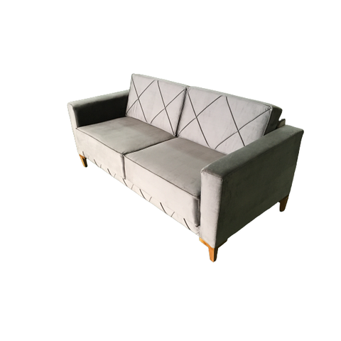 Sofá + Living 1,80M 3 Lugares Tucson Cinza Rec Estofados