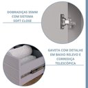 Ver mais imagens de Gabinete para Banheiro 80cm com 2 Portas 1 Gaveta e Cuba de Embutir Trancoso Cinza/Platina