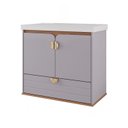 Ver imagem 7 de Gabinete para Banheiro 80cm com 2 Portas 1 Gaveta e Cuba de Embutir Trancoso Cinza/Platina