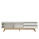 Ver imagem 3 de Rack Bancada Veneza com Portas Deslizantes e 02 Gavetas Off White Matte - Colibri