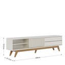 Ver imagem 4 de Rack Bancada Veneza com Portas Deslizantes e 02 Gavetas Off White Matte - Colibri