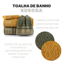 Ver imagem 2 de Kit de Toalhas 2 Banhos e 2 Rostos 100% Algodão Eudora:ocre Oliva