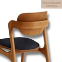 Ver imagem 5 de Conjunto com 2 Cadeiras em Madeira Celeste Gold Preto/Imbuia Marrom