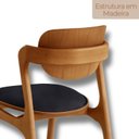 Ver imagem 5 de Conjunto com 2 Cadeiras em Madeira Celeste Gold Preto/Imbuia Marrom