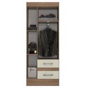 Ver imagem 6 de Quarto Infantil com Cômoda 10 Gavetas e Guarda-Roupa 3 Portas e 2 Gavetas Ninho Marrom/Castanho/Off White