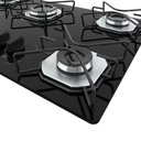 Ver imagem 2 de Cooktop 5 Bocas Terim Vidro Preto com 6 Apoios Preto Bivolt