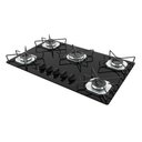 Ver imagem 1 de Cooktop 5 Bocas Terim Vidro Preto com 6 Apoios Preto Bivolt
