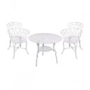 Ver imagem 1 de Conjunto Mesa 2 Poltronas Viena Premium Jardim Varanda Sacada Branco