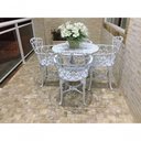 Ver imagem 5 de Conjunto Mesa 2 Poltronas Viena Premium Jardim Varanda Sacada Branco