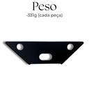 Ver imagem 6 de 6 Suportes de Parede Formato Trapézio para Prateleira Estilo Moderno Aço Alta Resistência Preto