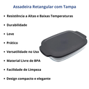 Ver imagem 3 de Assadeira de Vidro Refratário Retangular 2 Litros com Tampa