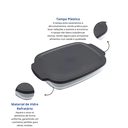 Ver imagem 4 de Assadeira de Vidro Refratário Retangular 2 Litros com Tampa