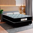 Ver imagem 2 de Cama Box Casal Sintético + Colchão Molas Ensacadas Sereneprime Sonnolux 138x188x65 Cor:preto